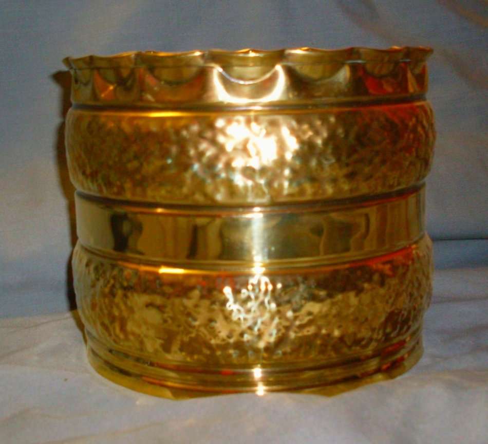 Vintage - Solid Brass - Small Pot Plant Container / Holder