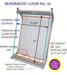 Beading Loom - Bead & Bead Loom No16 - made in the USA - Large size -14 attached pictures ....