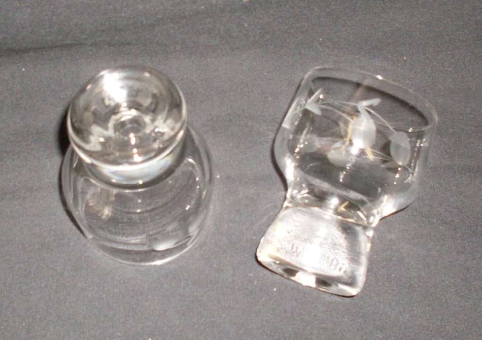 Vintage - 1980 - Set of 6 Ruby Cut Liqueur Glasses ...........................