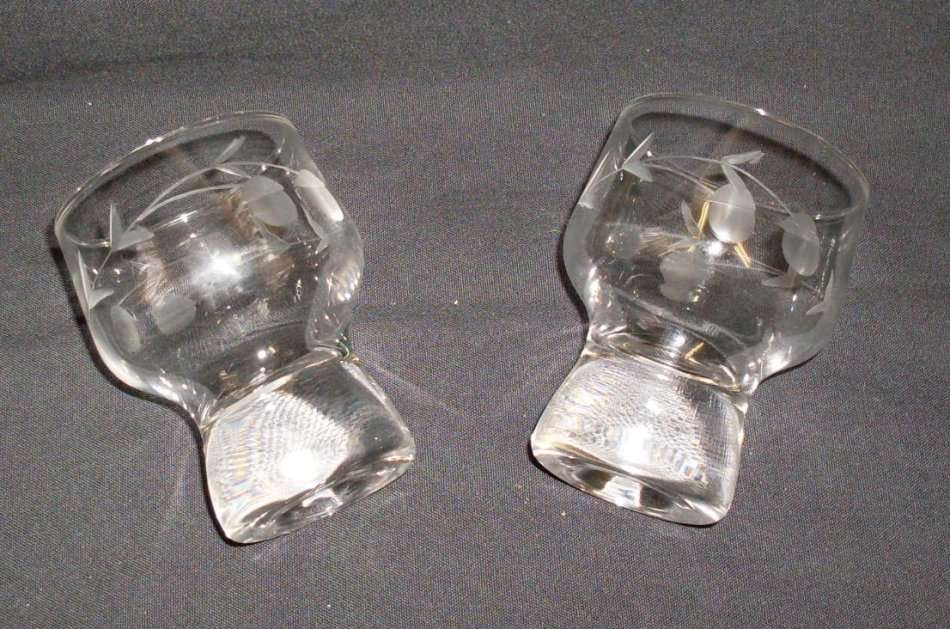 Vintage - 1980 - Set of 6 Ruby Cut Liqueur Glasses ...........................