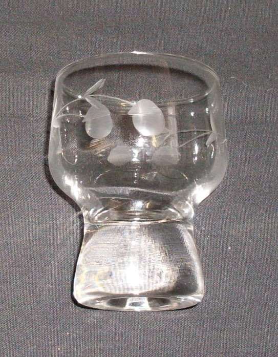 Vintage - 1980 - Set of 6 Ruby Cut Liqueur Glasses ...........................