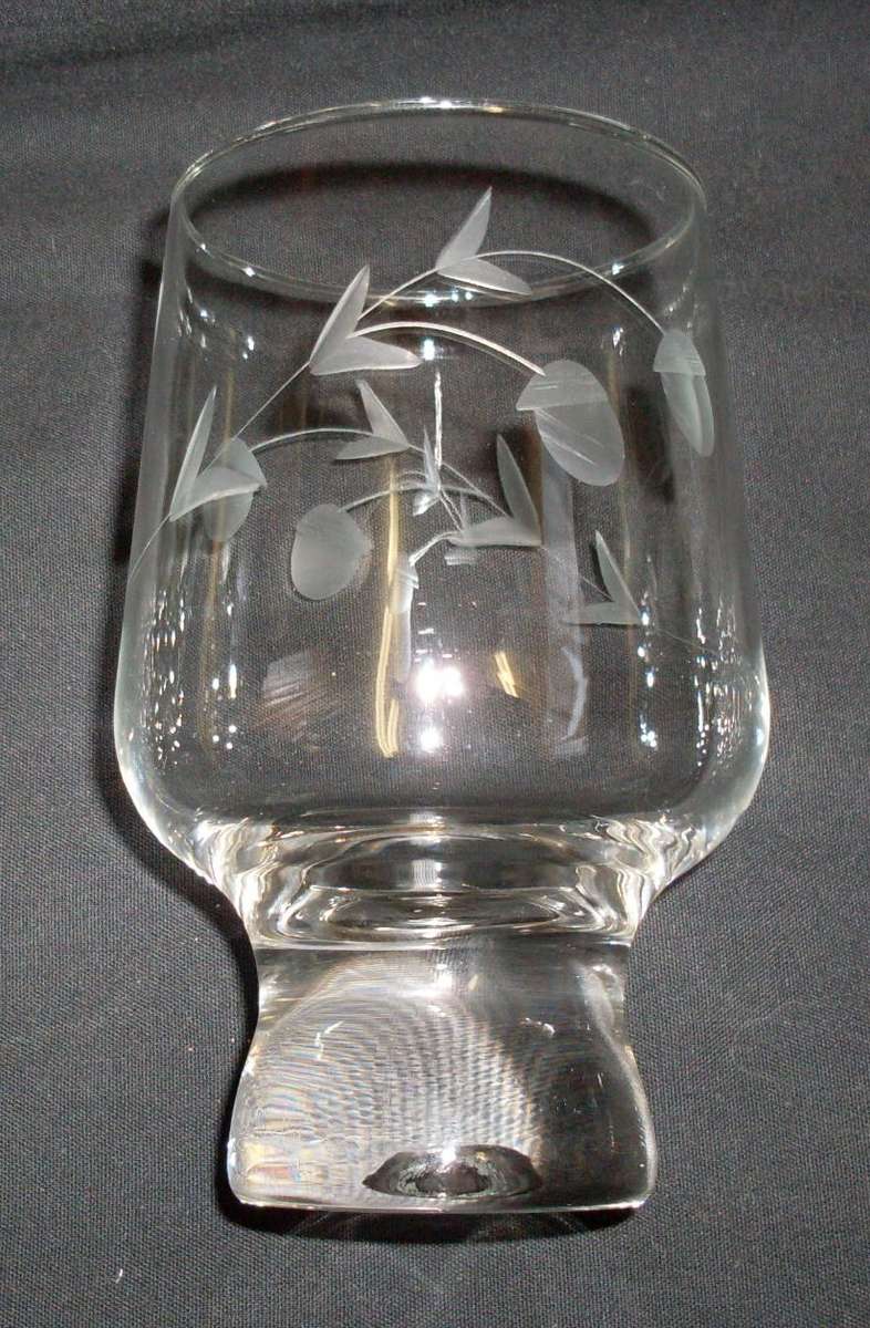 Vintage - 1980 - Set of 6 Ruby Cut Drinking Glasses ..................................