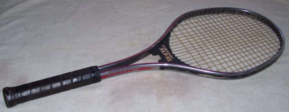 Vintage 1970`s - DUNLOP XLT-15 Tennis Racquet / Racket - with Cover