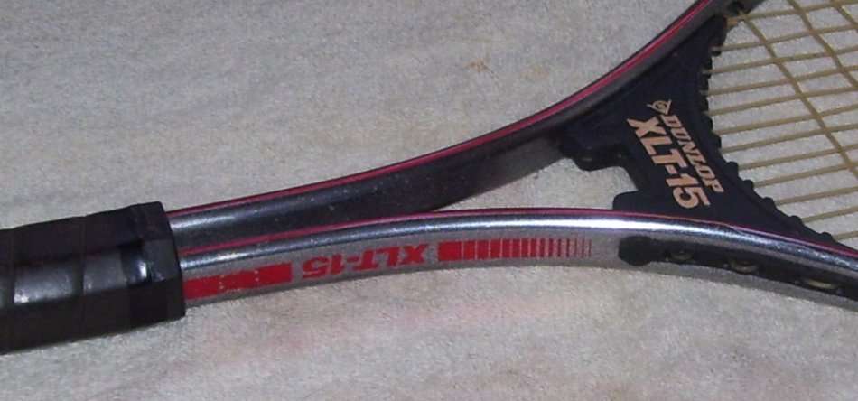 Vintage 1970`s - DUNLOP XLT-15 Tennis Racquet / Racket - with Cover