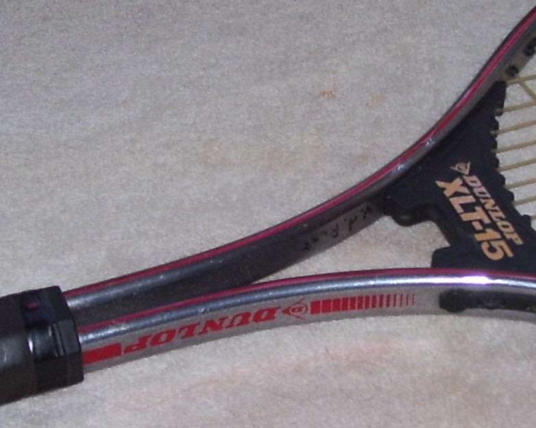 Vintage 1970`s - DUNLOP XLT-15 Tennis Racquet / Racket - with Cover