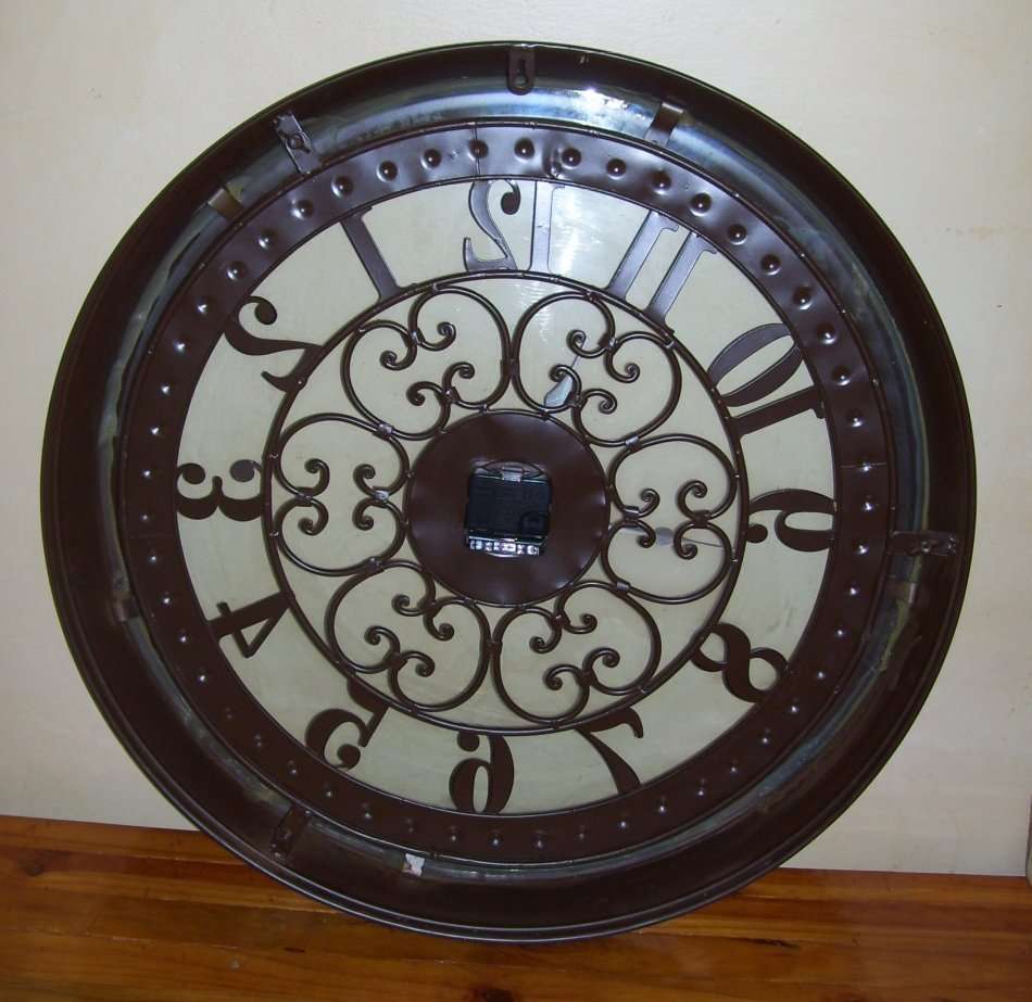 Large Round Metal Wall Clock ........................