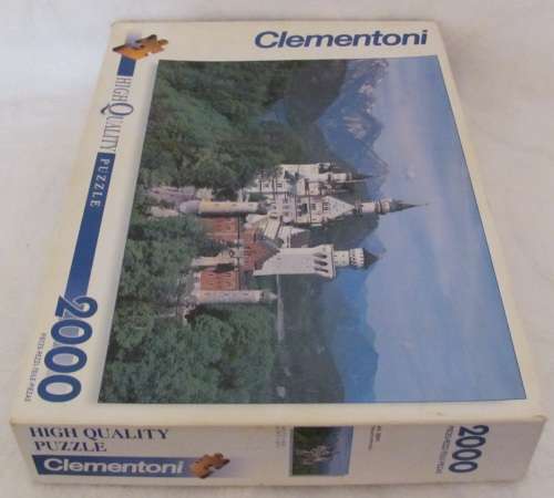 Vintage - 1998/2000 - CLEMENTONI 2000 piece Jigsaw Puzzle - NEUSCHWANSTEIN - made in Italy