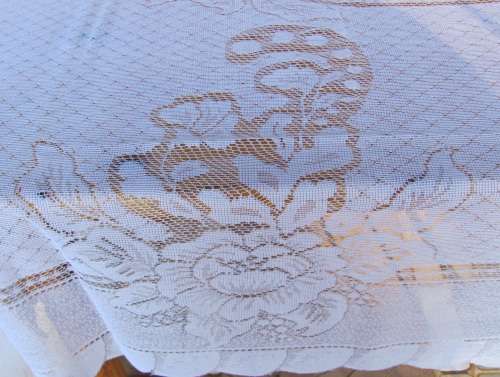 Large White Lace Table Cloth - As new