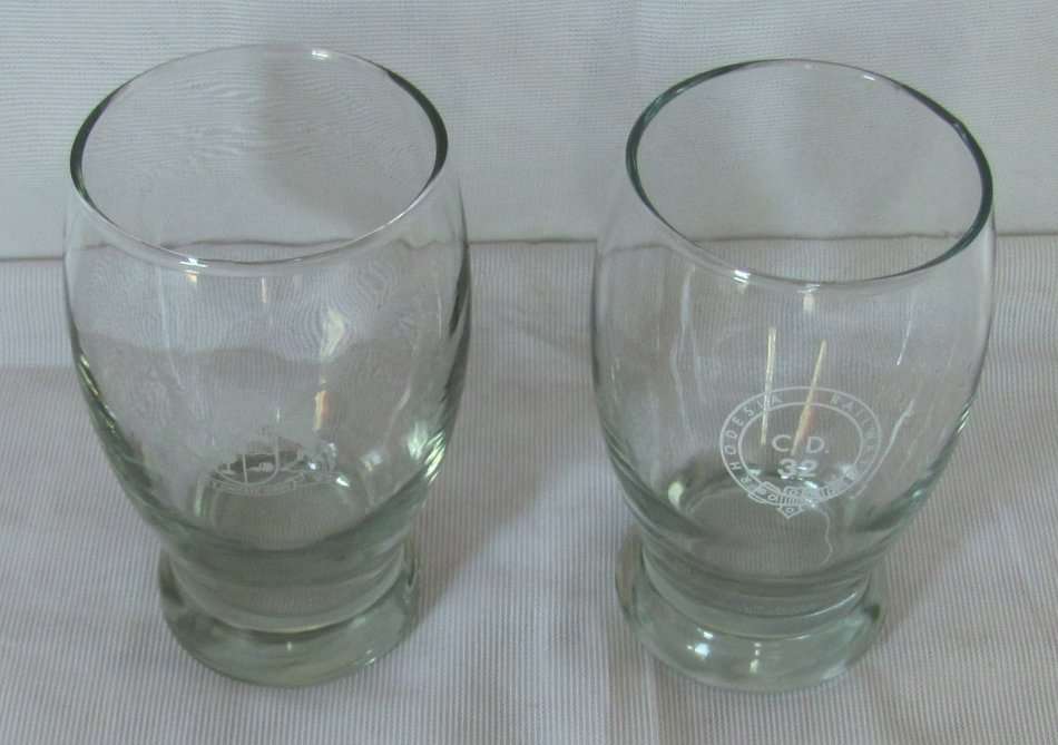 1970`s Rhodesia and South Africa Railway Drinking Glasses - Very Rare