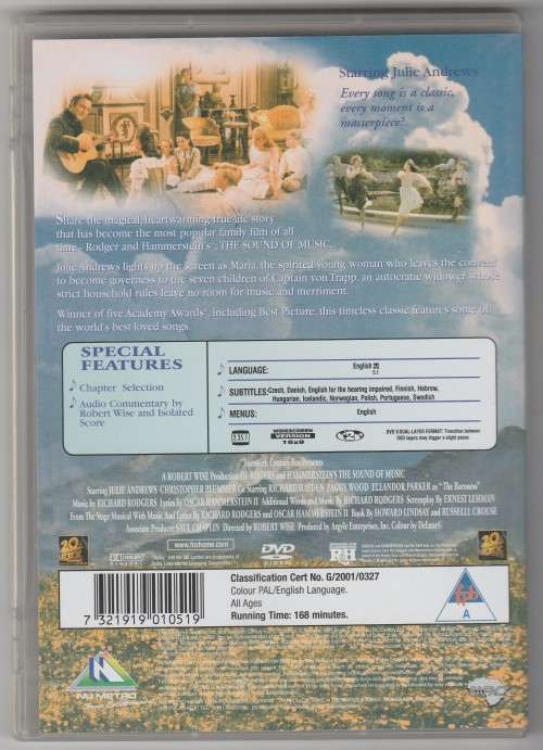 The Sound of Music - Rogers and Hammerstein - DVD - A - As new