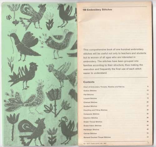 ANCHOR EMBROIDERY STITCHES - 100 Embroidery Stitches by J and P COATS 1967