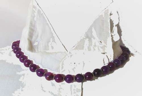 Amethyst / Agate Gemstone Necklace
