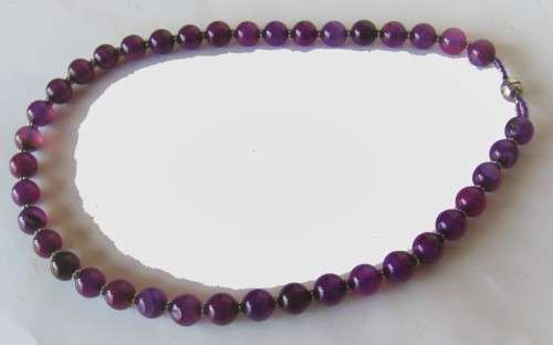 Amethyst / Agate Gemstone Necklace
