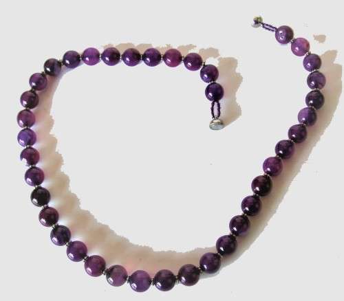 Amethyst / Agate Gemstone Necklace