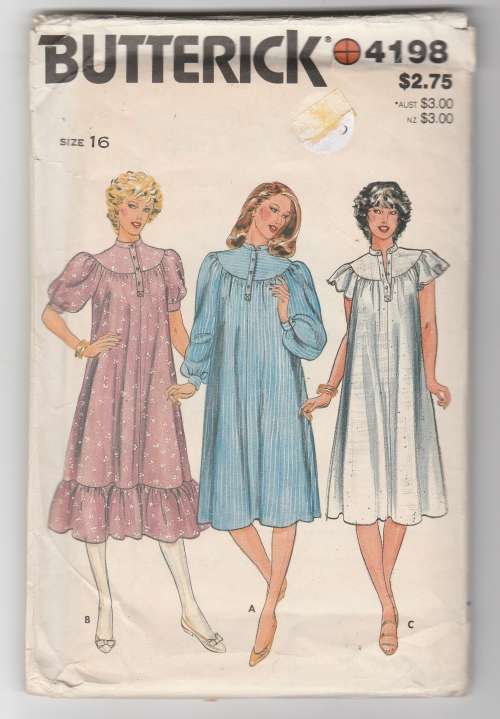 BUTTERICK 4198 - Dress Sewing Pattern - Cut