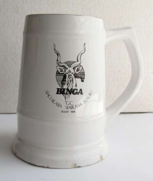 1978 BSAP Large Beer Mug - Binga RHodesia