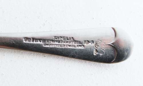 1980`s Sugar / Jam Bowl with a Vintage Sipelia 18-8 Deluxe Stainless Steel Spoon Sheffield England