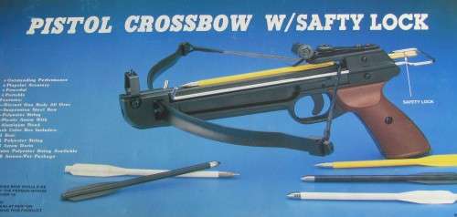 Vintage - Pistol Crossbow with Safety Lock + 11 pages of Printed Targets