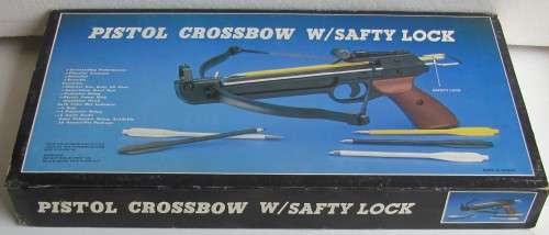 Vintage - Pistol Crossbow with Safety Lock + 11 pages of Printed Targets
