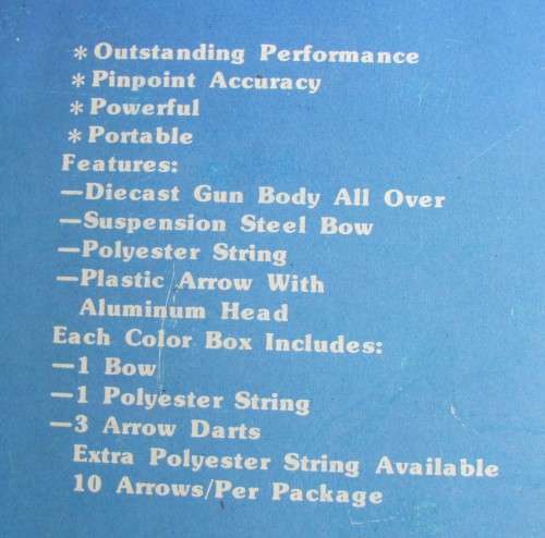 Vintage - Pistol Crossbow with Safety Lock + 11 pages of Printed Targets