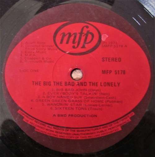 The Big The Bad and the Ugly - Vinyl LP 1971