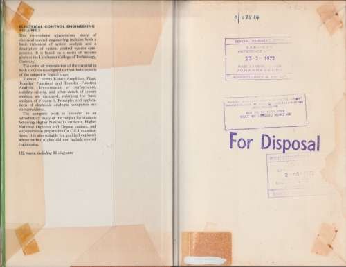 ELECTRICAL CONTROL ENGINEERING Volume 2 - 1967