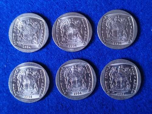 1994 south africa R5 x6 coins