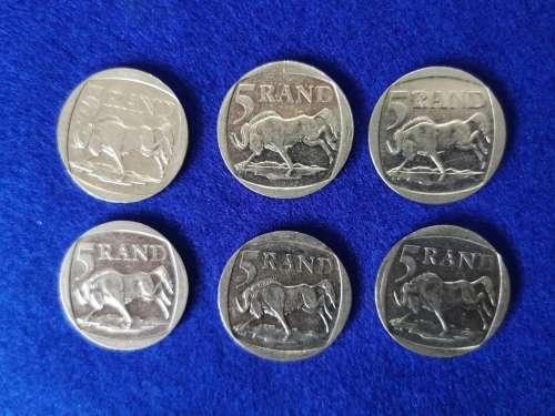 2000 South africa R5 MANDELA x6 Coins