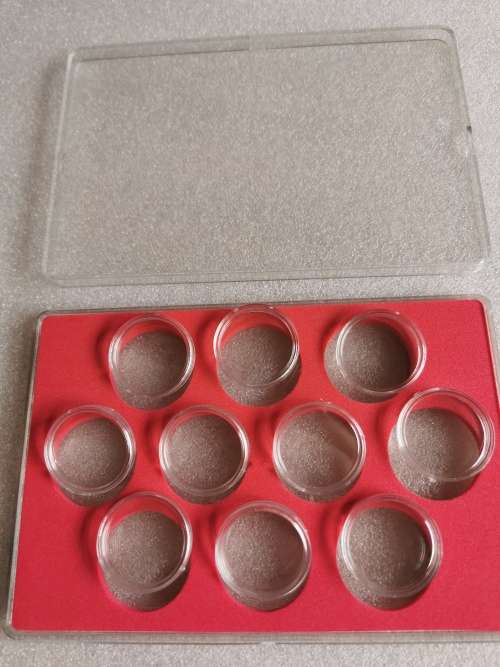 Coin Capsules Box, (26mm x 10),Fit R5 coin.