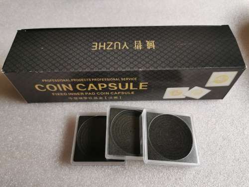 Coin Capsules, with Sizeable inner pad,25 pcs for Box. (40mm, 35mm, 30mm, 25mm, 20mm.)