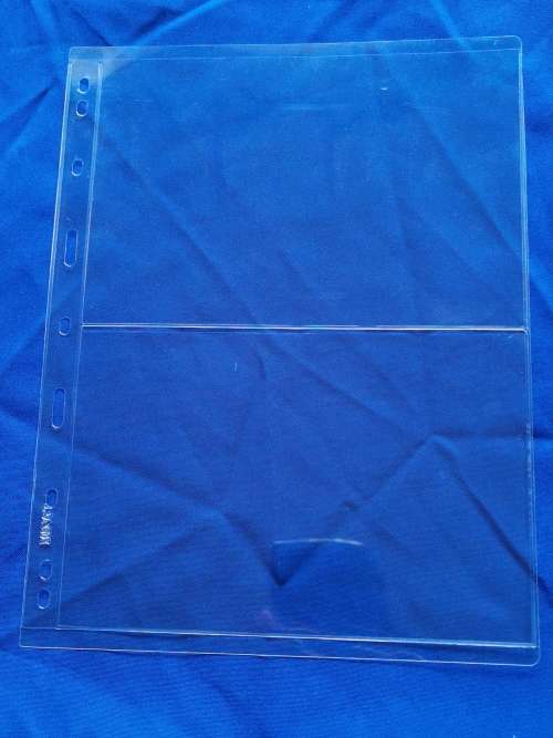 A4 Nine Holes, BANKNOTE Album PAGE, 2 POCKET.