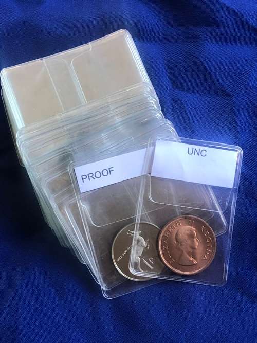 Coin plastic pockets.47mm x 47mm.(no coin)