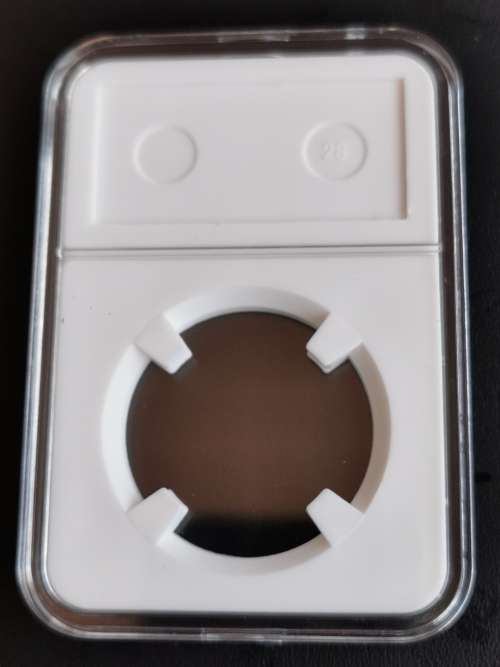 Coin Display Slab For 27mm. Fit 1/2 oz Gold coin.