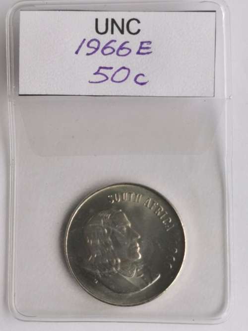 1966 South Africa 50c (E) UNC.