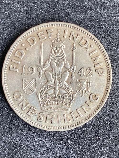 1942 Great Britain One Shilling Silver