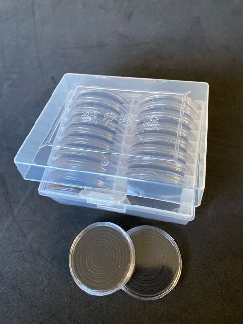 46mm Coin Capsules, box 20pcs. (Inner pad: 40,35,30,27,25,20,16)