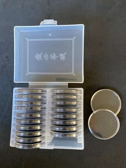 46mm Coin Capsules, box 20pcs. (Inner pad: 40,35,30,27,25,20,16)