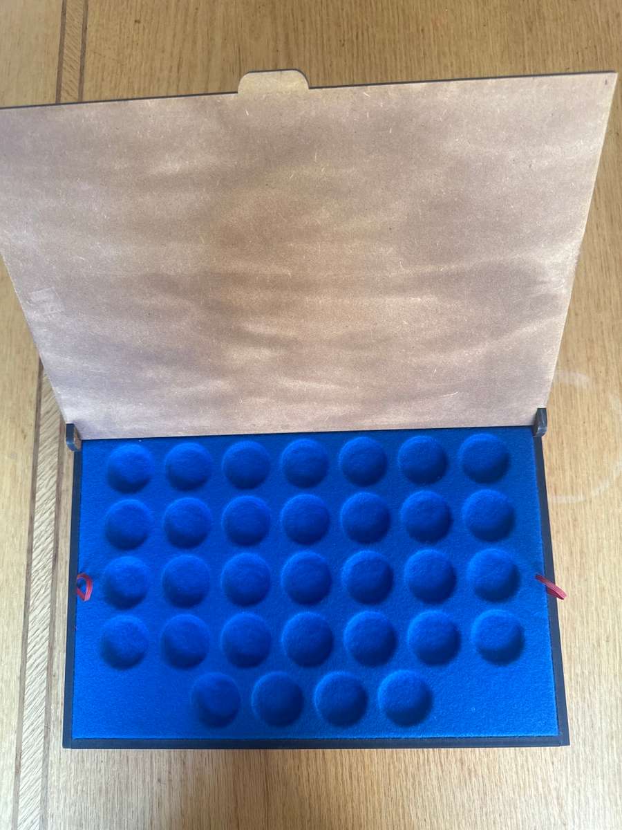 South Africa Silver One Rand Coins Wood Box.