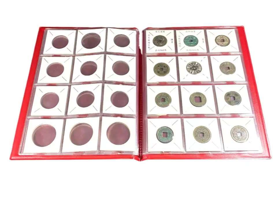Coin holders Flip Album,120 pocket.( no coin) Red and black.