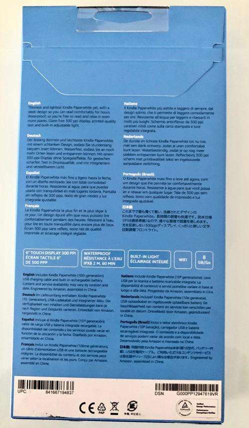 Kindle Paperwhite 8gb Wi-Fi 10th Gen