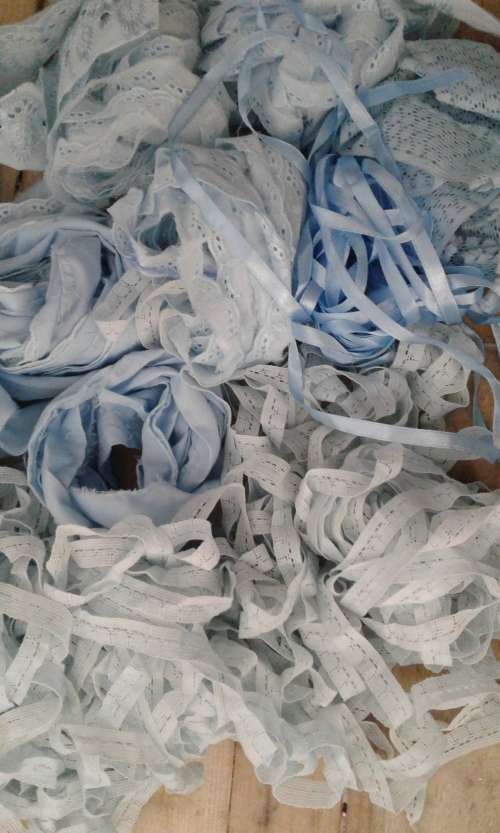 Whole lot of good quality laces , ribbons, cotton, buttons (check pictures)