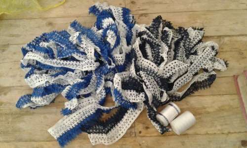 Whole lot of good quality lace, ribbons and cotton. Check all pictures