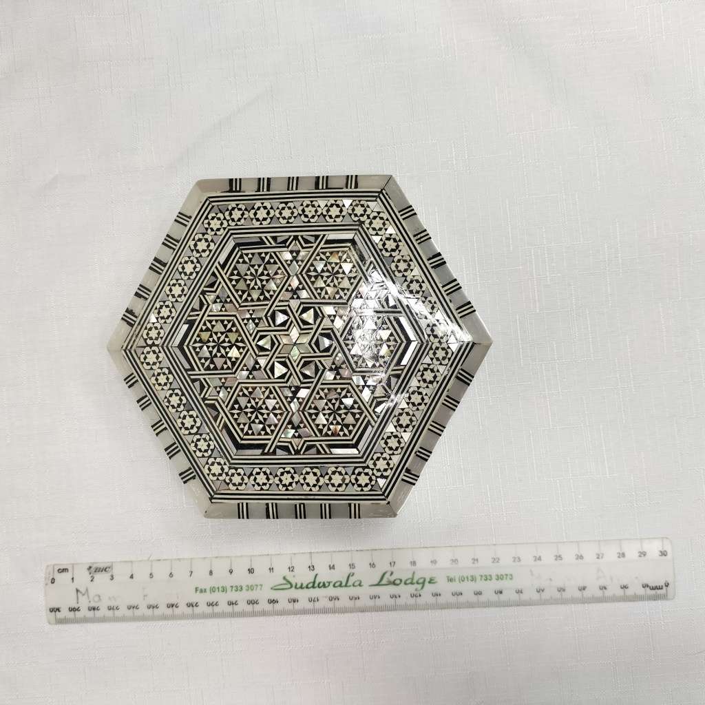 Mother of Pearl Inlay Wooden Jewelry box!!!