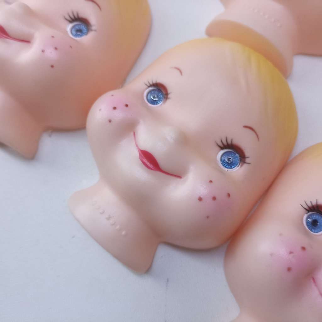 Vintage Rubber Soll Face Replacements, Bid for All!!!