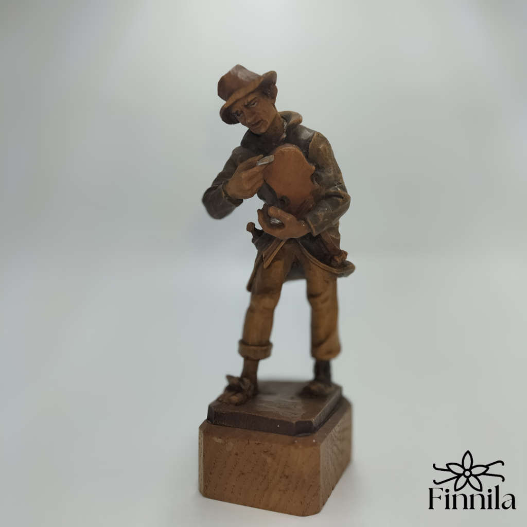 1950's Italian Anri Folk Art Violin Maker Wood Carving!!!