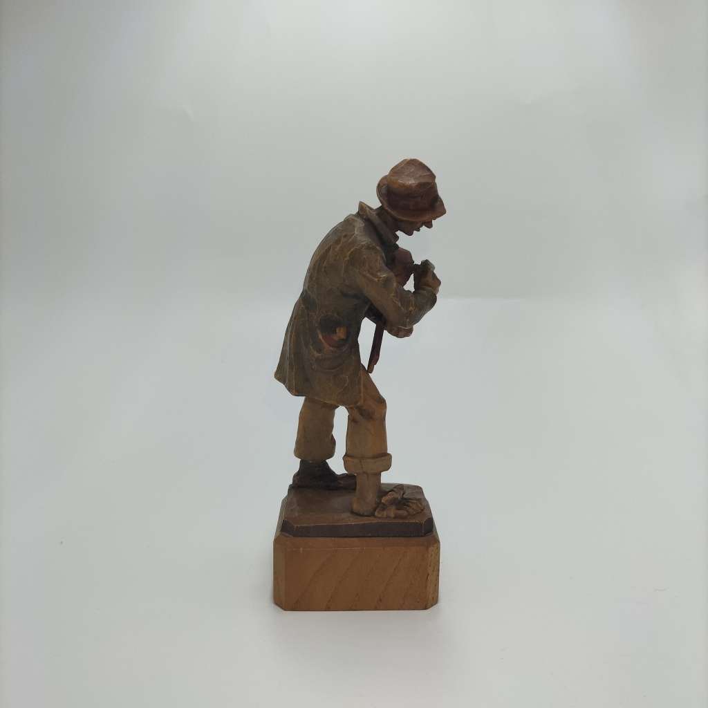 1950's Italian Anri Folk Art Violin Maker Wood Carving!!!