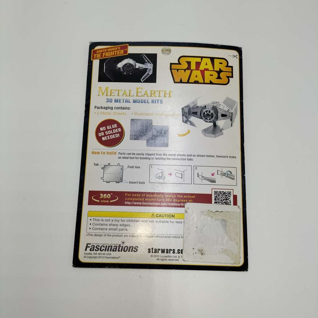 Star Wars 3D Metal Model Kits, Darth Vader's Tie Fighter (Complete) !!!