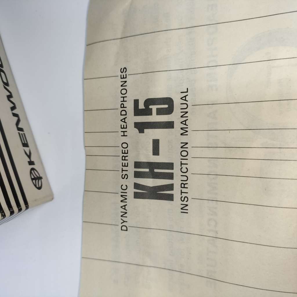 1981 Kenwood KH-15 Stereo Headphones (Not Tested)!!!