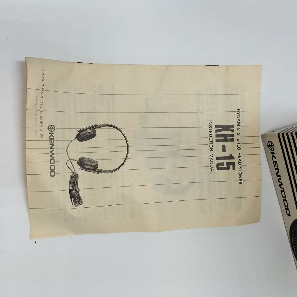 1981 Kenwood KH-15 Stereo Headphones (Not Tested)!!!