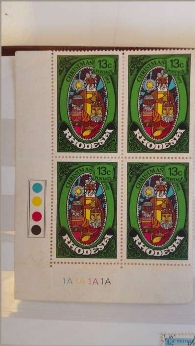 Rhodesia 13c  control block of  4  MNH